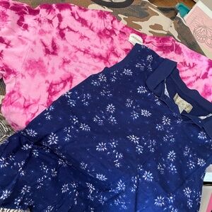 Bundle Knit Tops - Camo/Tie Dye/ Navy Print - XL & M